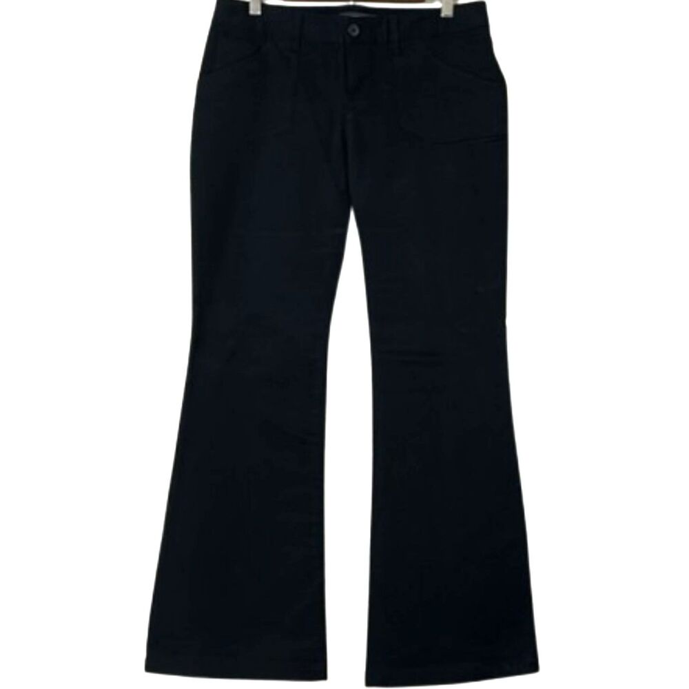 The Limited Crew Fit Jeans Flare Leg Size 10 Y2k Denim Stretch Low Rise Black